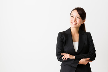 Obraz premium asian businesswoman on white backgroound