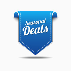 Seasonal Deal Blue Vector Icon Design