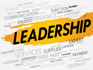 LEADERSHIP word cloud, business concept