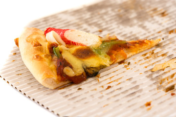 Sea food pizza on paper