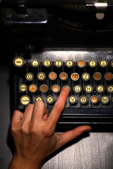 Vintage typewriter keyboard