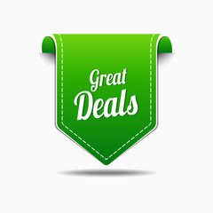 Great Deals Green Vector Icon Design