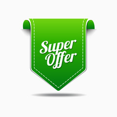 Super Offer Green Vector Icon Design
