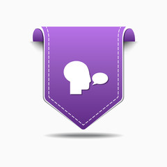 Talk Purple Vector Icon Design