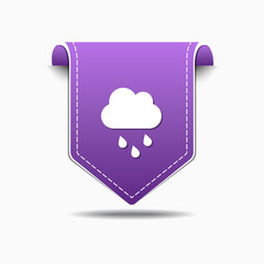 Rain Cloud Purple Vector Icon Design