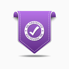 SSL Protected Purple Vector Icon Design