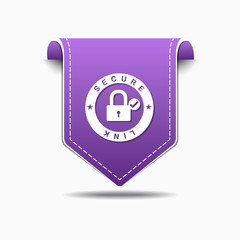 Secure Link Purple Vector Icon Design