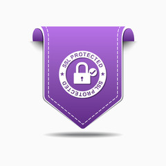 SSL Protected Purple Vector Icon Design