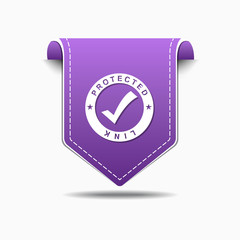 Protected Link Purple Vector Icon Design