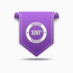 Genuine Product Purple Vector Icon Design