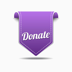 Donate Purple Vector Icon Design