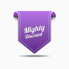 Mighty Discount Purple Vector Icon Design
