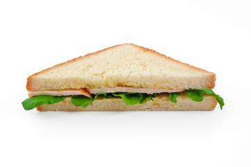 Sandwich on white background