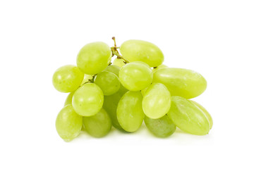 Green grapes, Isolated on white background