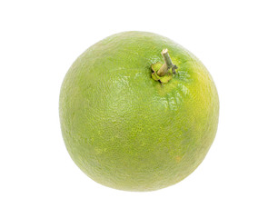 sweet fresh green grapefruit isolated on white background