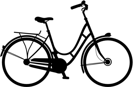 Fototapeta Fahrrad Vektor Silhouette