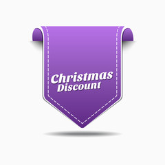 Christmas Discount Purple Vector Icon Design