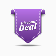Discount Deal Purple Vector Icon Design