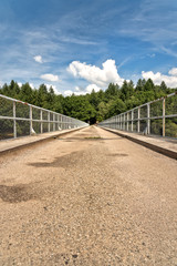 Empty Textured Pathway with Side Rails