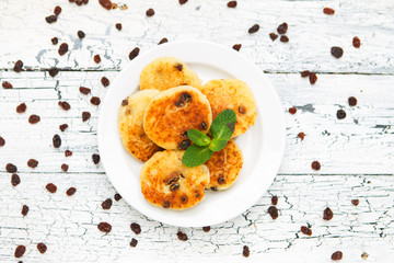 Delicious homemade cheese pancakes