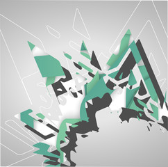 Futuristic background, geometric illustration.