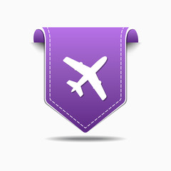 Obraz premium Airplane Sign Purple Vector Icon Design