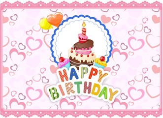 Illustration of birthday card