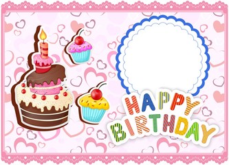 Illustration of birthday card