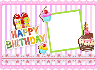 Illustration of birthday card