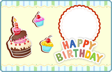 Illustration of birthday card