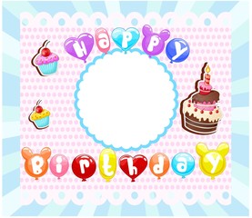 Illustration of birthday card