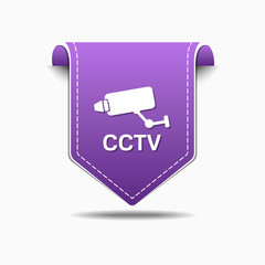 CCTV Sign Purple Vector Icon Design