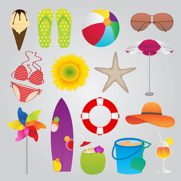 Summer And Travel Icons Set