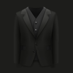 Jacket over a black background