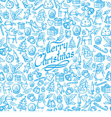 Obraz premium Vector Seamless Christmas and New Year Card