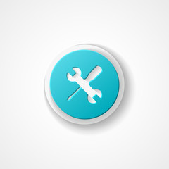 Fototapeta premium Wrench and screwdriver web icon