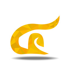 Fototapeta premium number low polygon