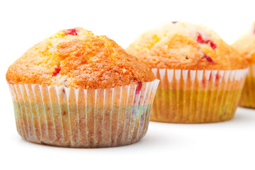 Several cupcakes closeup