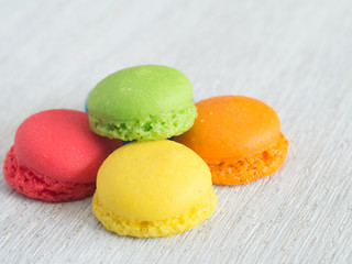  french colorful macarons
