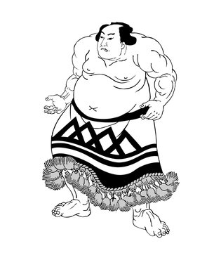 相撲力士雷電イラスト Stock Illustration Adobe Stock