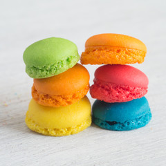  french colorful macarons