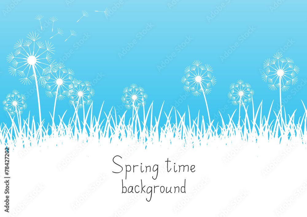 Wall mural spring background with place for text