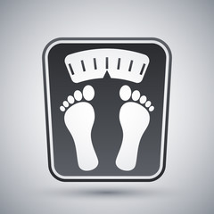 Bathroom scales icon, vector