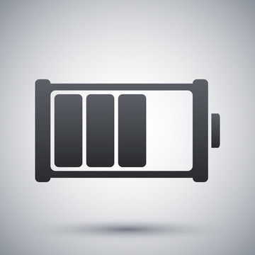 Battery icon, vector illustration