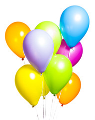 Colorful Balloons on White Background - 78429288