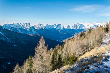 Dolomites during early winter with some snow