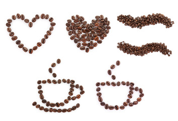 Coffee icons set
