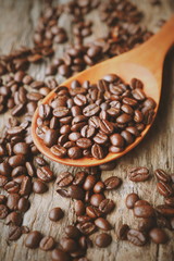 coffee on the wood texture