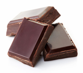 Pieces of dark chocolate