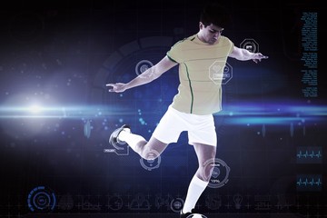Fototapeta na wymiar Composite image of football player